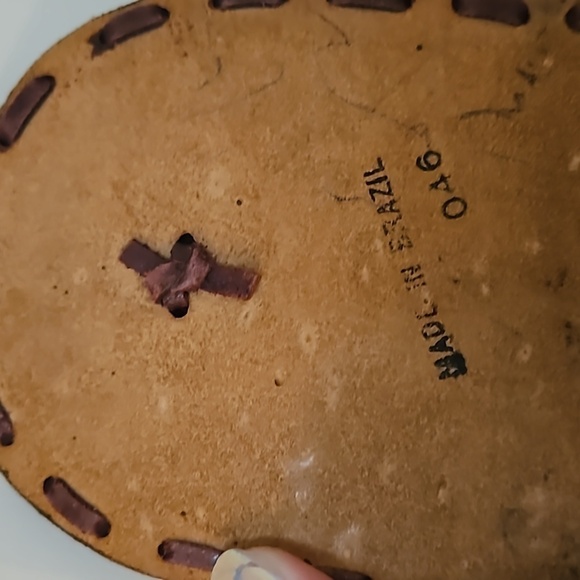 VTG 1970s Brazilian Leather Rustic Boho Braided Strap Saddle Bag - Picture 9 of 10